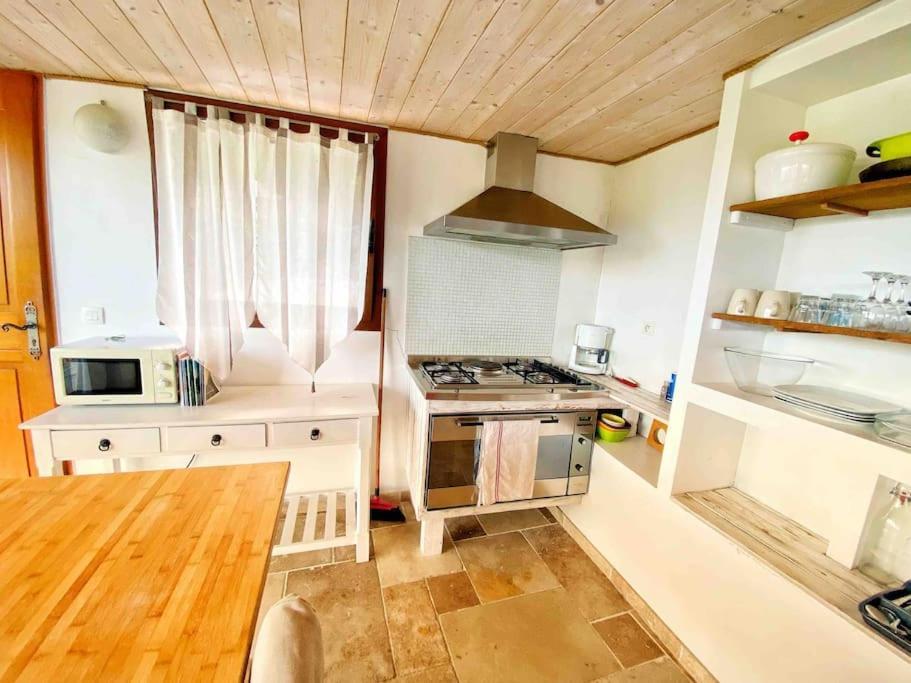 Bas De Villa Au Milieu Des Oliviers. Chateauneuf-Villevieille Ngoại thất bức ảnh