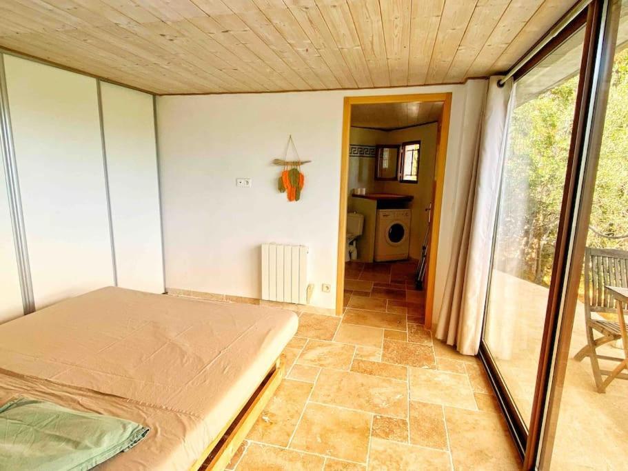 Bas De Villa Au Milieu Des Oliviers. Chateauneuf-Villevieille Ngoại thất bức ảnh