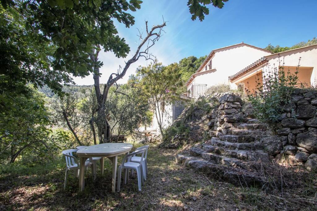 Bas De Villa Au Milieu Des Oliviers. Chateauneuf-Villevieille Ngoại thất bức ảnh